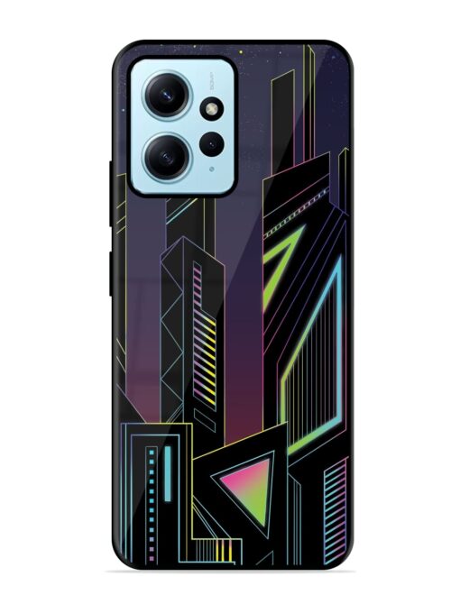 Neon Dreamscape Glossy Metal Phone Cover for Xiaomi Redmi Note 12 (4G) Zapvi