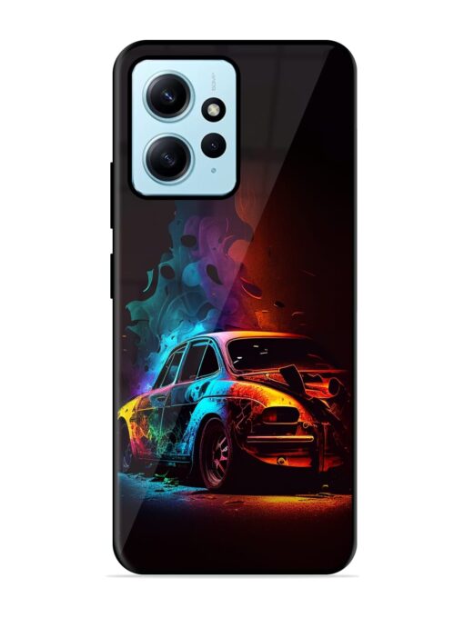 High Classic Car Art Glossy Metal Phone Cover for Xiaomi Redmi Note 12 (4G)