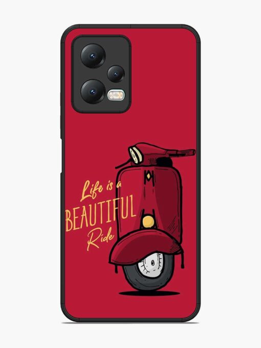 Life Is Beautiful Rides Glossy Metal Phone Cover for Xiaomi Redmi Note 12 (5G) Zapvi