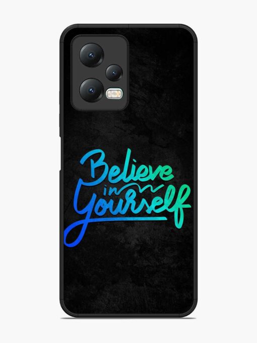 Believe In Yourself Glossy Metal Phone Cover for Xiaomi Redmi Note 12 (5G) Zapvi