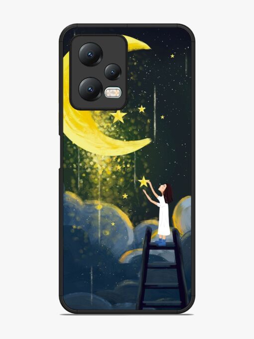 Moonlight Healing Night Illustration Glossy Metal TPU Phone Cover for Xiaomi Redmi Note 12 (5G)