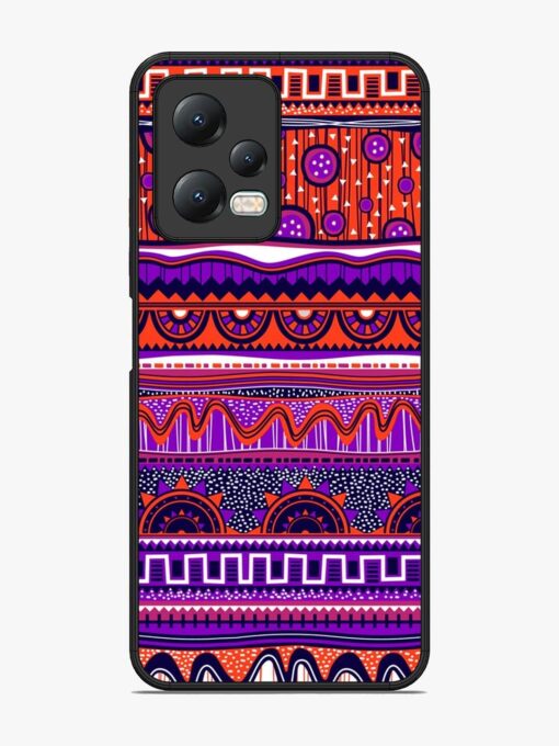 Ethnic Seamless Pattern Glossy Metal TPU Phone Cover for Xiaomi Redmi Note 12 (5G) Zapvi