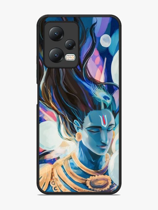 Bhagwan Sri Krishna Glossy Metal Phone Cover for Xiaomi Redmi Note 12 (5G) Zapvi