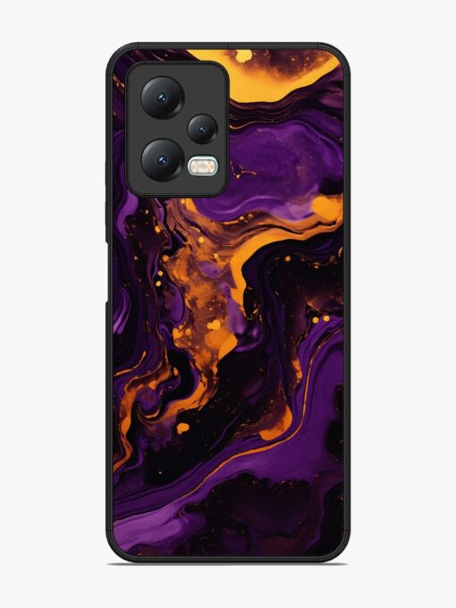 Painting Of A Purple Glossy Metal Phone Cover for Xiaomi Redmi Note 12 (5G) Zapvi