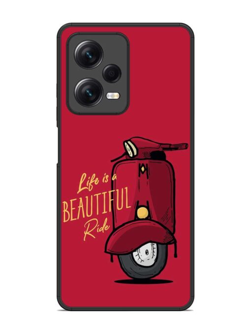 Life Is Beautiful Rides Glossy Metal Phone Cover for Xiaomi Redmi Note 12 Pro (5G)