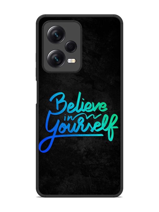 Believe In Yourself Glossy Metal Phone Cover for Xiaomi Redmi Note 12 Pro (5G)