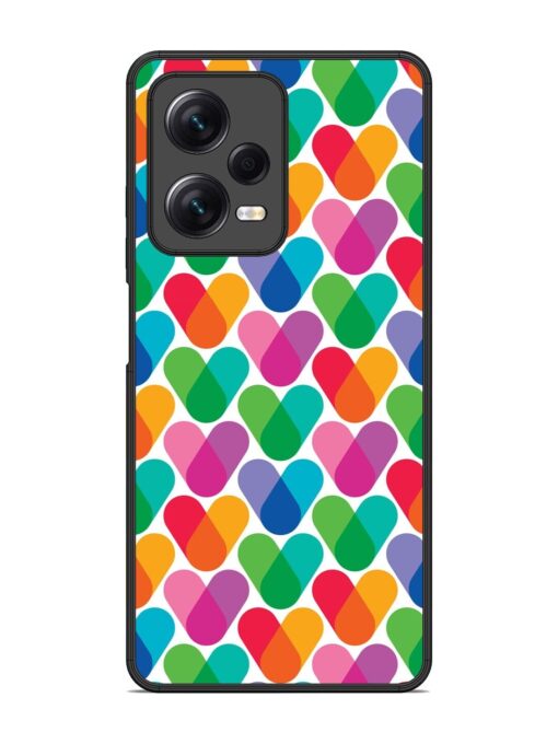 Overlapping Colors Colorful Glossy Metal TPU Phone Cover for Xiaomi Redmi Note 12 Pro (5G)