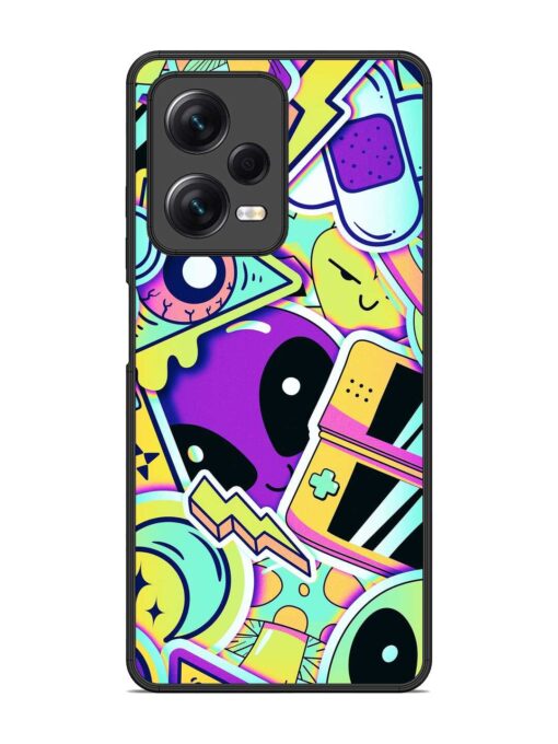 Scratch Art Glossy Metal Phone Cover for Xiaomi Redmi Note 12 Pro (5G)