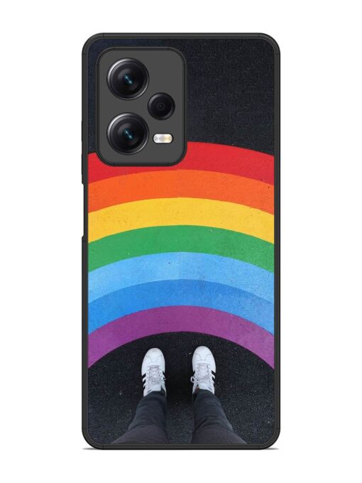 Legs Rainbow Glossy Metal TPU Phone Cover for Xiaomi Redmi Note 12 Pro (5G)