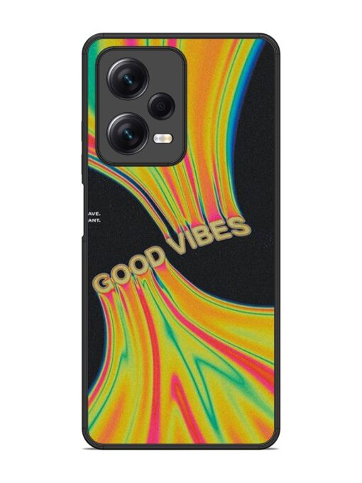 Good Vibes Glossy Metal Phone Cover for Xiaomi Redmi Note 12 Pro (5G)