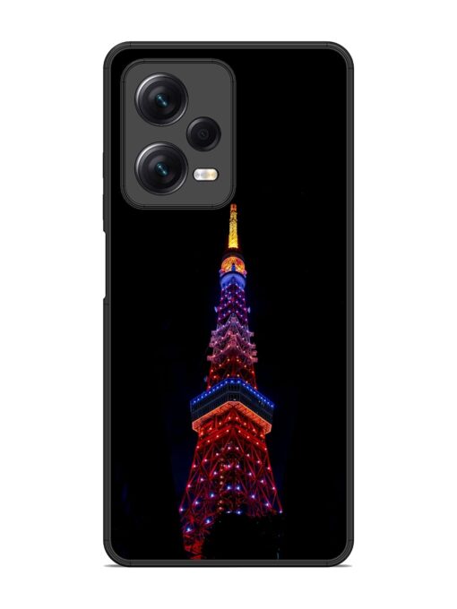 Eiffel Tower Night View Glossy Metal Phone Cover for Xiaomi Redmi Note 12 Pro (5G) Zapvi