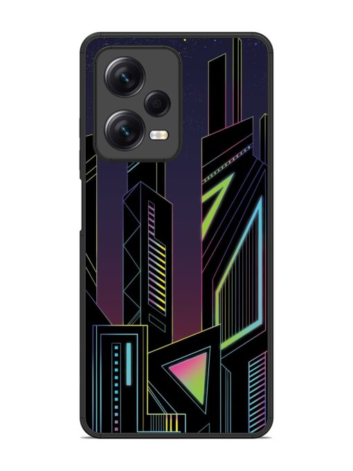 Neon Dreamscape Glossy Metal Phone Cover for Xiaomi Redmi Note 12 Pro (5G)