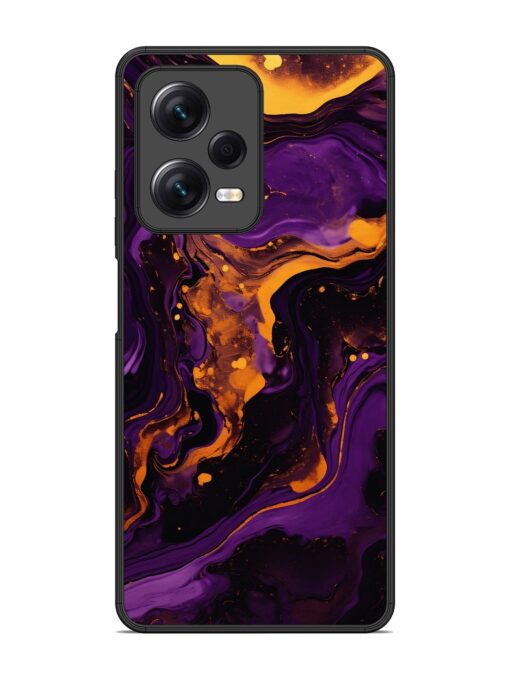 Painting Of A Purple Glossy Metal Phone Cover for Xiaomi Redmi Note 12 Pro (5G)