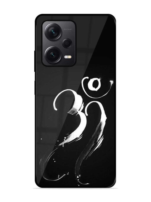 Om Logo Glossy Metal Phone Cover for Xiaomi Redmi Note 12 Pro Plus (5G) Zapvi