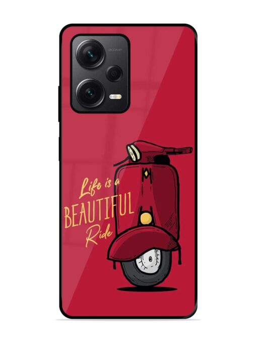 Life Is Beautiful Rides Glossy Metal Phone Cover for Xiaomi Redmi Note 12 Pro Plus (5G)