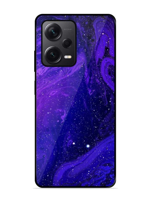 Galaxy Acrylic Abstract Art Glossy Metal Phone Cover for Xiaomi Redmi Note 12 Pro Plus (5G) Zapvi