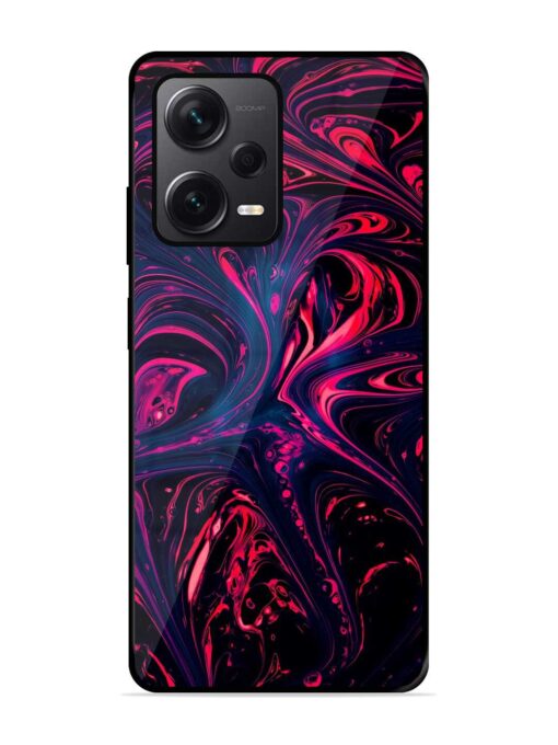 Abstract Background Glossy Metal Phone Cover for Xiaomi Redmi Note 12 Pro Plus (5G) Zapvi