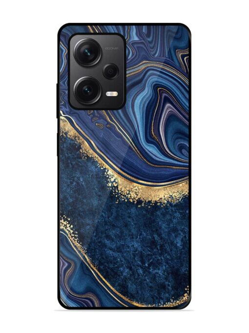 Abstract Background Blue Glossy Metal TPU Phone Cover for Xiaomi Redmi Note 12 Pro Plus (5G) Zapvi