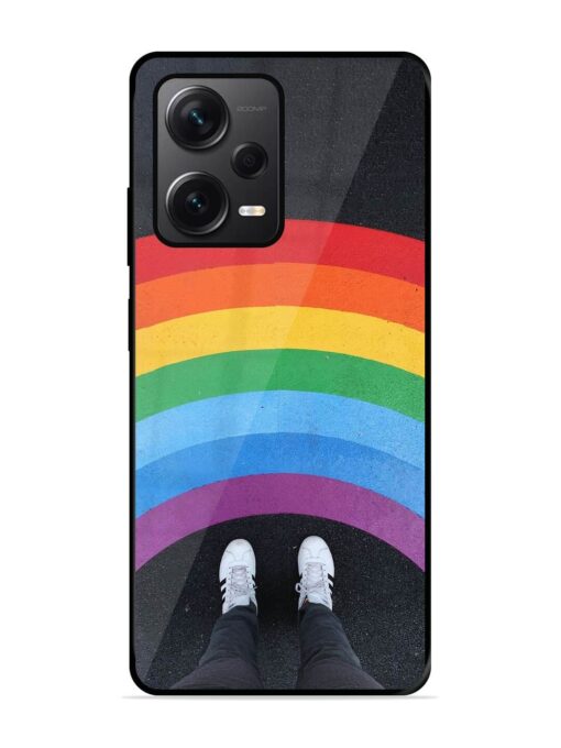 Legs Rainbow Glossy Metal TPU Phone Cover for Xiaomi Redmi Note 12 Pro Plus (5G)