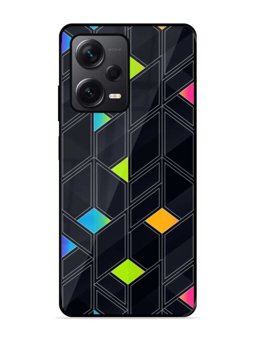 Abstract Mosaic Seamless Glossy Metal Phone Cover for Xiaomi Redmi Note 12 Pro Plus (5G) Zapvi