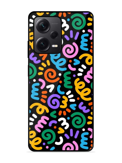 Colorful Seamless Vector Glossy Metal Phone Cover for Xiaomi Redmi Note 12 Pro Plus (5G)