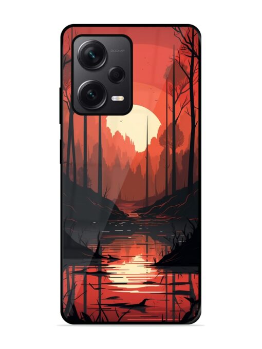 Natural Landscape Glossy Metal Phone Cover for Xiaomi Redmi Note 12 Pro Plus (5G) Zapvi