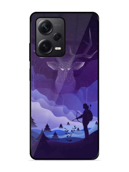 Deer Forest River Glossy Metal Phone Cover for Xiaomi Redmi Note 12 Pro Plus (5G)