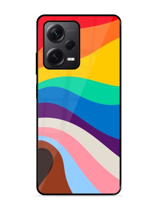 Minimal Pride Art Glossy Metal Phone Cover for Xiaomi Redmi Note 12 Pro Plus (5G) Zapvi