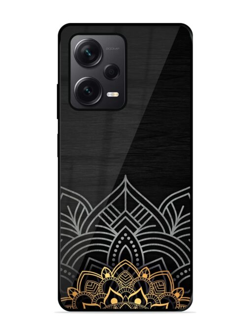 Decorative Golden Pattern Glossy Metal Phone Cover for Xiaomi Redmi Note 12 Pro Plus (5G)