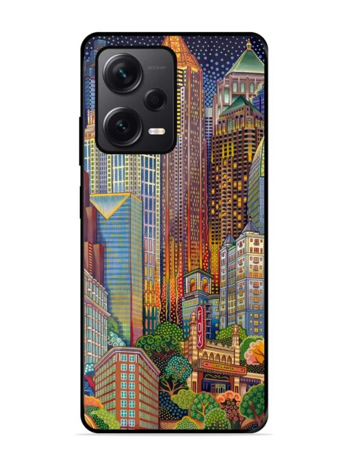 Cityscapes Art Glossy Metal Phone Cover for Xiaomi Redmi Note 12 Pro Plus (5G) Zapvi