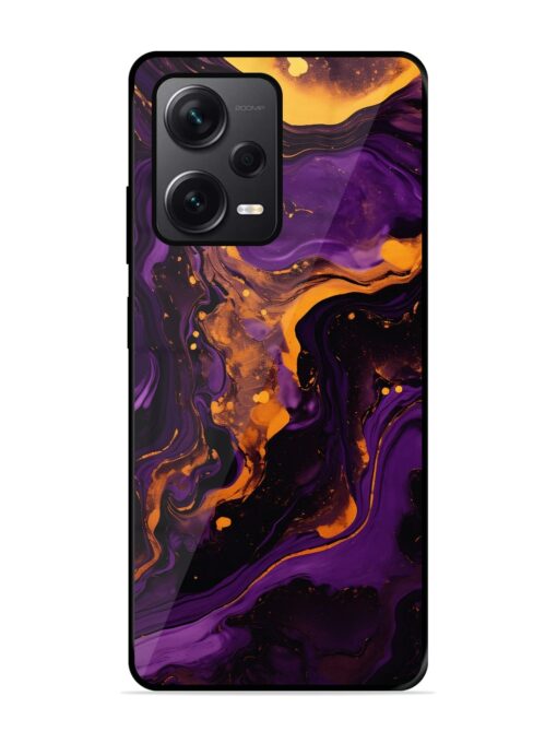 Painting Of A Purple Glossy Metal Phone Cover for Xiaomi Redmi Note 12 Pro Plus (5G) Zapvi