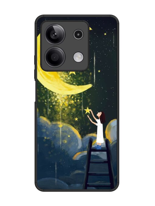 Moonlight Healing Night Illustration Glossy Metal TPU Phone Cover for Xiaomi Redmi Note 13 (5G) Zapvi