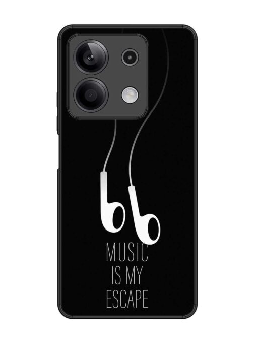 Music Is My Escape Glossy Metal Phone Cover for Xiaomi Redmi Note 13 (5G) Zapvi