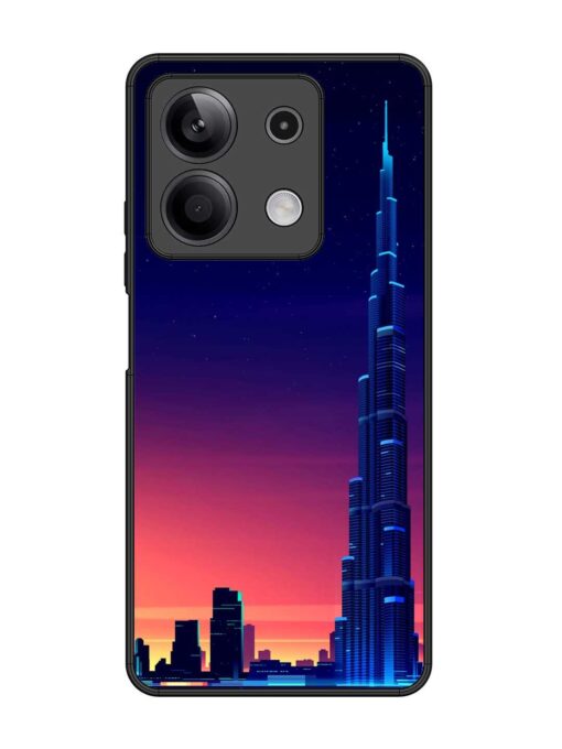 Burj Khalifa Abstract Glossy Metal Phone Cover for Xiaomi Redmi Note 13 (5G) Zapvi