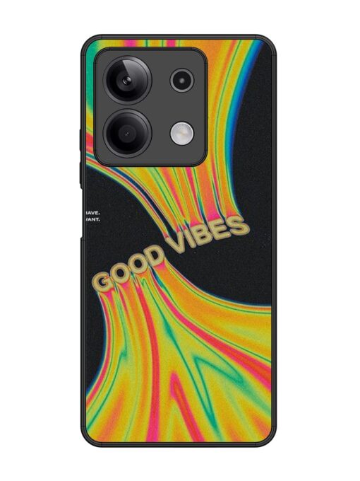 Good Vibes Glossy Metal Phone Cover for Xiaomi Redmi Note 13 (5G) Zapvi