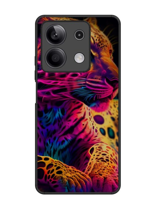 Leopard Art Glossy Metal Phone Cover for Xiaomi Redmi Note 13 (5G) Zapvi