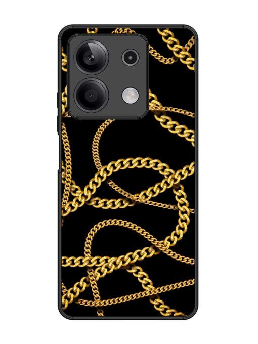 Decorative Golde Chain Glossy Metal Phone Cover for Xiaomi Redmi Note 13 (5G)