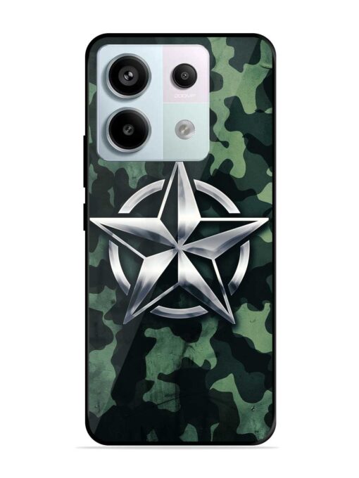 Indian Army Star Design Glossy Metal Phone Cover for Xiaomi Redmi Note 13 Pro (5G) Zapvi