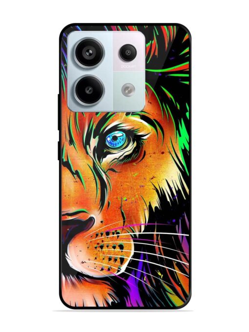 Colorful Lion Design Glossy Metal TPU Phone Cover for Xiaomi Redmi Note 13 Pro (5G) Zapvi