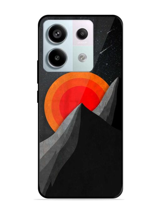 Black Mountain Glossy Metal Phone Cover for Xiaomi Redmi Note 13 Pro (5G)