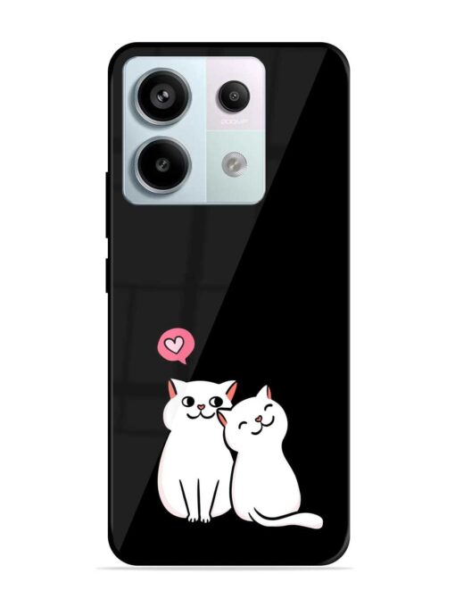 Cat Love Glossy Metal Phone Cover for Xiaomi Redmi Note 13 Pro (5G)