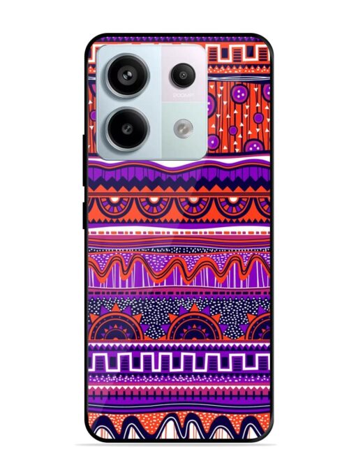 Ethnic Seamless Pattern Glossy Metal TPU Phone Cover for Xiaomi Redmi Note 13 Pro (5G) Zapvi