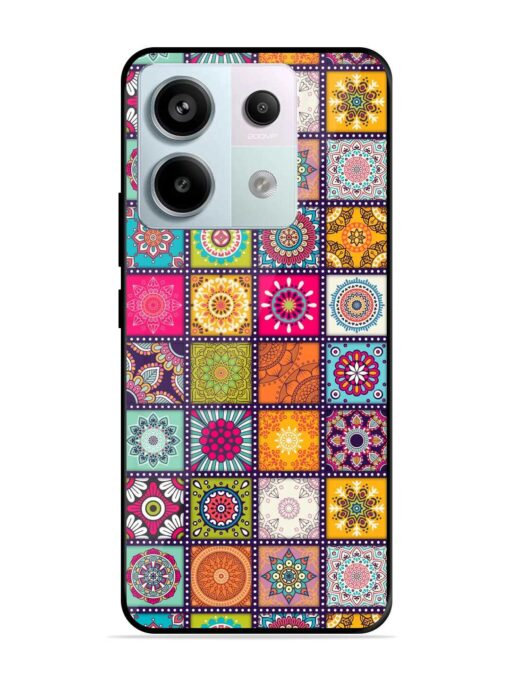 Seamless Pattern Vintage Glossy Metal Phone Cover for Xiaomi Redmi Note 13 Pro (5G) Zapvi