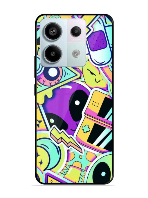 Scratch Art Glossy Metal Phone Cover for Xiaomi Redmi Note 13 Pro (5G) Zapvi