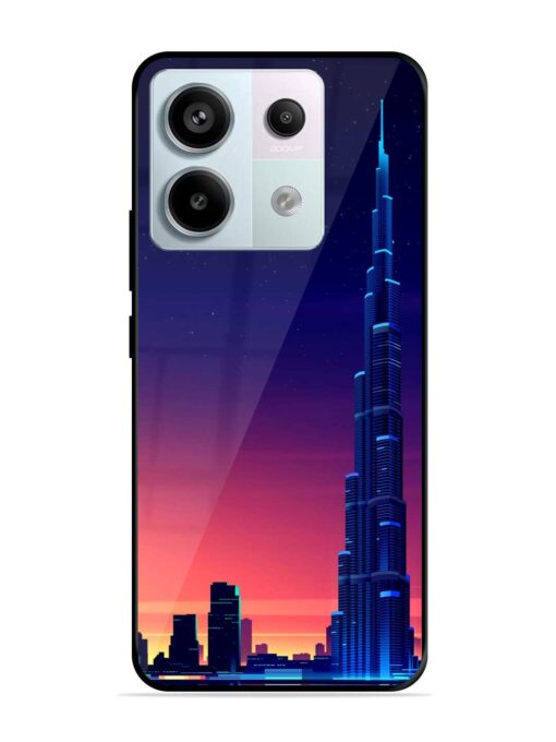 Burj Khalifa Abstract Glossy Metal Phone Cover for Xiaomi Redmi Note 13 Pro (5G) Zapvi