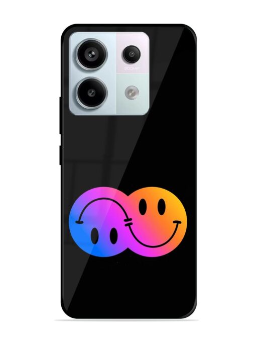 Gradient Smile Art Glossy Metal TPU Phone Cover for Xiaomi Redmi Note 13 Pro (5G)