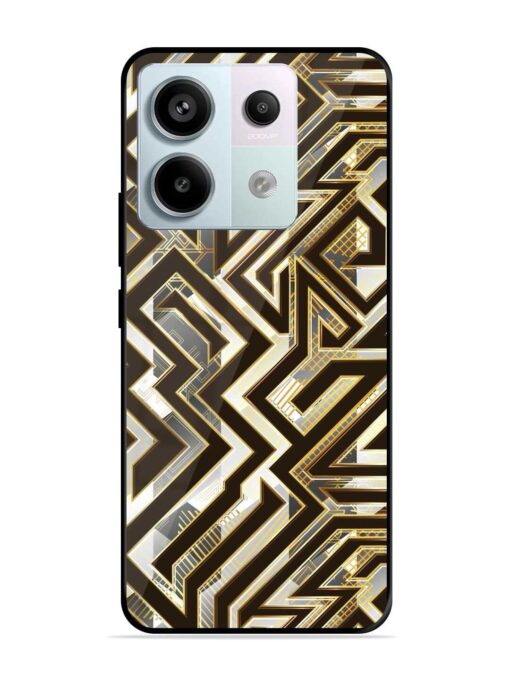 Technology Geometric Seamless Glossy Metal Phone Cover for Xiaomi Redmi Note 13 Pro (5G) Zapvi