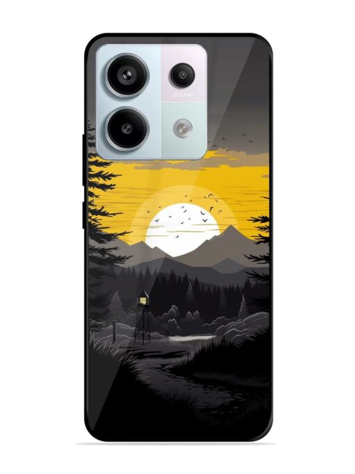 Sunset Vector Glossy Metal Phone Cover for Xiaomi Redmi Note 13 Pro (5G)