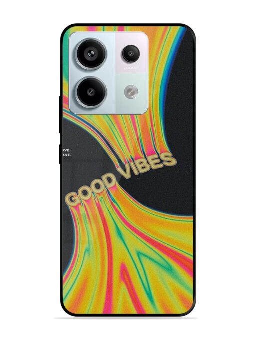 Good Vibes Glossy Metal Phone Cover for Xiaomi Redmi Note 13 Pro (5G) Zapvi