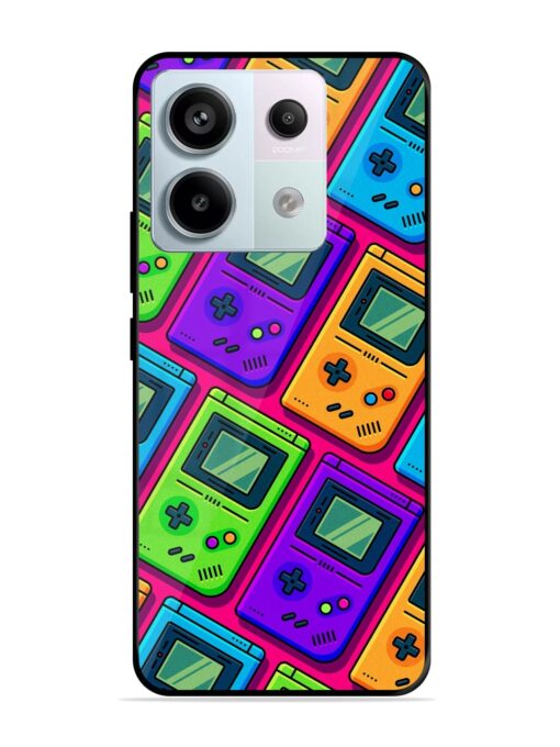 Game Seamless Pattern Glossy Metal Phone Cover for Xiaomi Redmi Note 13 Pro (5G) Zapvi